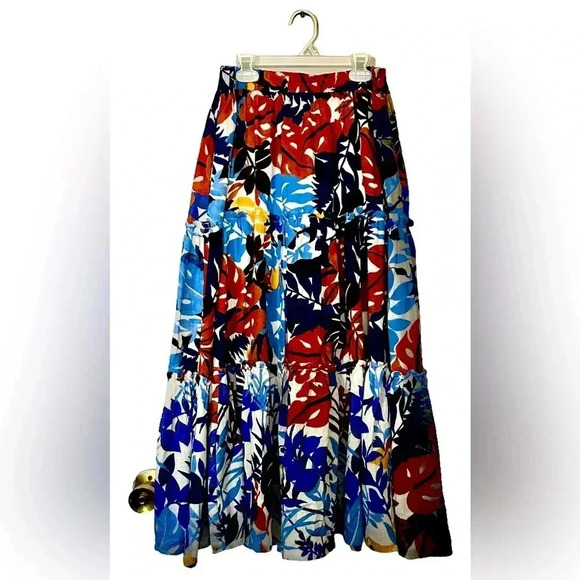 O.p.t. Linen blend fully lined tiered skirt sz XL nwt#003 - Picture 1 of 3